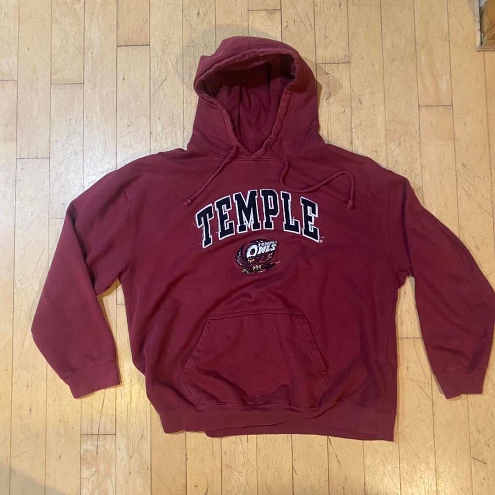 Unbranded Men's Burgundy and Red Hoodie